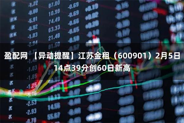 盈配网 【异动提醒】江苏金租（600901）2月5日14点39分创60日新高